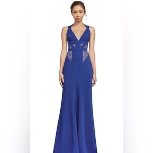 NWT BCBCMAXAZRIA size 4 Reese Blue Lace Insert Gown